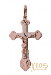 The cross «Crucifixion», gold 585, 30x20 mm, О п02439 - фото