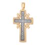 Native cross «Calvary cross», silver 925 with gilding and blackening, 55x31mm, O 131627