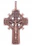 The cross «Crucifixion», gold 585, with blackening 55x32mm, О п00788