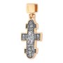 The cross «Icon of the Mother of God Unexpected Joy», silver 925, with gilding and blackening, 33x14mm, О 131691
