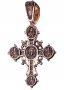 The natty cross «Lord Almighty», gold 585, with blackening, 60х40мм, О п01616