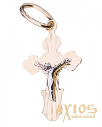 The cross «Crucifixion», gold 585, 20x12mm, О п01496 - фото