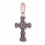 The cross «Crucifixion. Save and save», gold 585, with blackening 30x15mm, О п01828