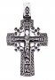 Neck cross «Calvary cross», silver 925, with blackening, 52x32mm, O 131043