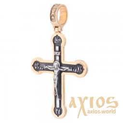 Cross silver with gilding, 35x25 mm, O 132527 - фото