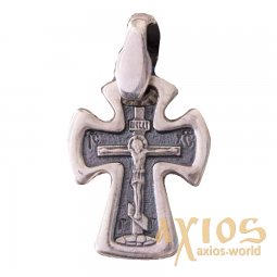 Silver Cross, 20x15 mm, «Bless and save», About 131739 - фото