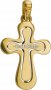 The cross body "teardrop", silver 925° gilt