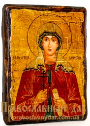 Icon Antique Holy Martyr Valentine Palestinian 7x9 cm - фото