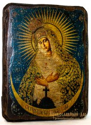 Icon antique Mercy 13x17 cm Holy Mother of God - фото