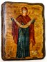 Icon antique Intercession of the Theotokos 13x17 cm