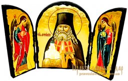 Icon Antique St. Arseny Svyatogorsky Skladen triple - фото