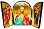 Icon of antique holy martyr Bogdan (Theodotus) Skladen triple