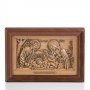 Carved icon of the Holy Family