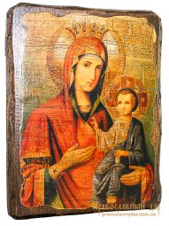 Icon antique Iver 21x29 cm Holy Mother of God - фото