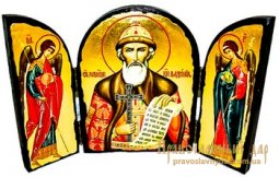 Icon Antique St. Vladimir Skladen triple - фото