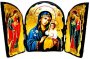 Icon of the Holy Theotokos antique Fadeless Color Skladen triple