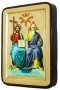 Икона Святая Троица Новозаветная Греческий стиль в позолоте 13x17 см