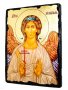 Икона под старину Святой Ангел Хранитель с позолотой 13x17 см