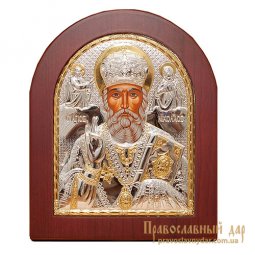 Icon St. Nicholas the Wonderworker 11x13 cm (arch) Greece - фото