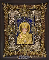 Icon of St. Nicholas the Wonderworker 27h23 cm - фото