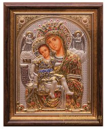 Icon of the Holy Mother of God is truly meet 32x40 cm Greece - фото