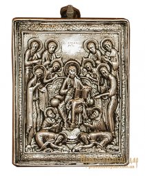 Icon of the Lord Jesus Christ and the 12 Apostles 10x12 cm - фото