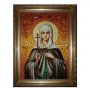 Amber icon of Holy Martyr Anastasia the Roman 20x30 cm