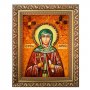 Amber icon of St. Anastasiya Patrikiya 20x30 cm