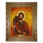 Amber icon of Holy Martyr Andrew Stratilat 20x30 cm