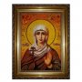 Amber icon of Holy Martyr Galina 20x30 cm