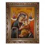Amber icon of Virgin Mary of Perpetual Help 20x30 cm