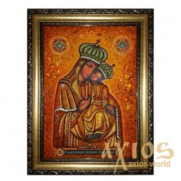 Amber icon of the Theotokos Koretskaya 20x30 cm - фото