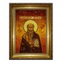 Amber icon of St Jerome 20x30 cm
