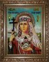 Amber icon of holy Tsarina Tamara Georgian 20x30 cm