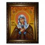 Amber icon of the Mother of God of Tenderness 20x30 cm