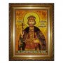 Amber icon of Holy Prince Yuri 20x30 cm