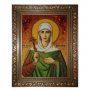 Amber icon of Holy Martyr Antonina Nicaea 20x30 cm