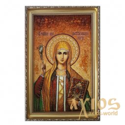 Amber icon of St Nina 20x30 cm - фото