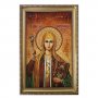 Amber icon of St Nina 20x30 cm