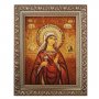 Amber icon of Holy Martyr Pelagia 20x30 cm