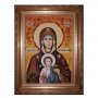 Amber icon of Virgin Mary Uslyshatelnitsa 20x30 cm