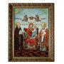 Amber icon of Virgin Mary Ekonomissa  20x30 cm 