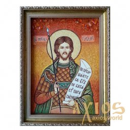 Amber icon of Holy Martyr Gordius 20x30 cm - фото