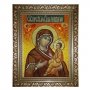 Amber icon of Virgin Mary of Lida 20x30 cm