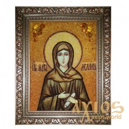 Amber icon of St. Melania 20x30 cm - фото
