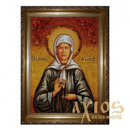 Amber Icon of St. Matrona Moscow 20x30 cm - фото