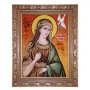 Amber icon of the Holy Velikomuchenitsa Irina 20x30 cm