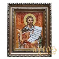 Amber icon of the Holy Prophet Elijah 20x30 cm - фото