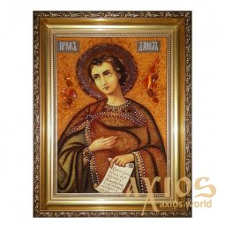 Amber icon of the Holy Prophet Daniel 20x30 cm - фото