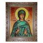 Amber icon of the Holy Great Martyr Zlata 20x30 cm